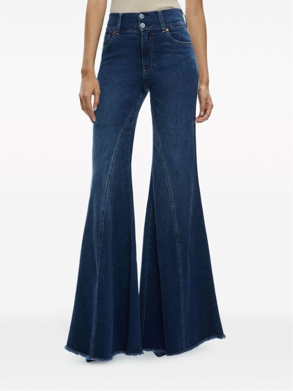 Alice and Olivia Beautiful bell bottom jeans blue 28 - Picture 2 of 7